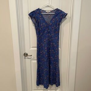 Floral Blue Lace Dress